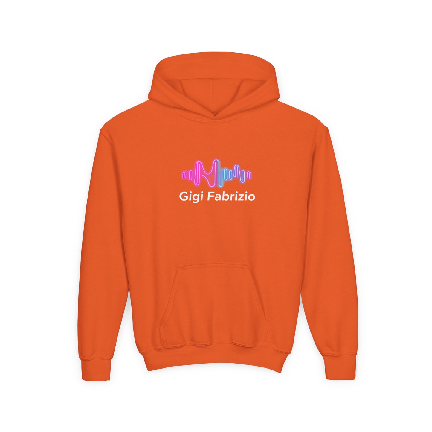 Youth Hoodie with Pastel Soundwave & FBF Back Print – Cute Music Graphic Pullover