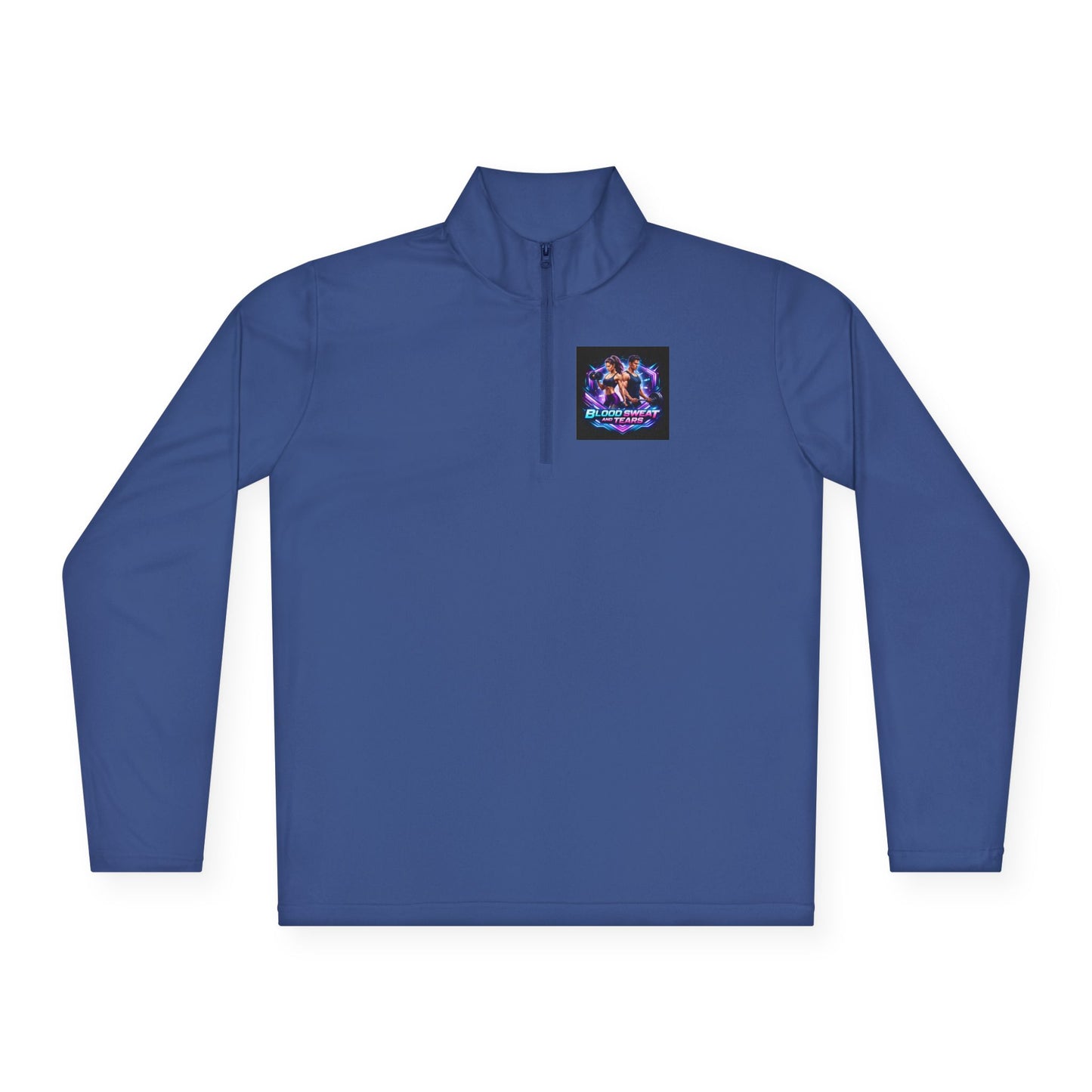 Quarter-Zip Pullover — Retro Neon Graphic with "Forever Fashion" Logo