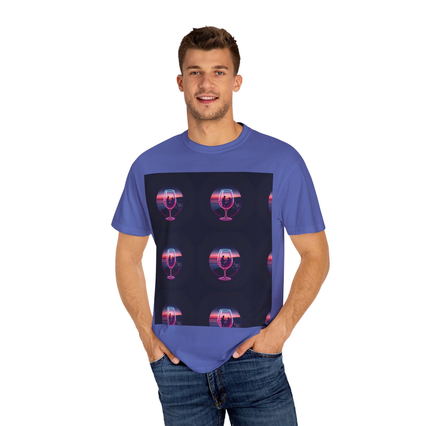 Retro Sunset Glasses T-Shirt, Unisex Garment-Dyed Tee for Casual Wear, Vintage Aesthetic Shirt, Gift for Friends, Summer Vibes Tee, [...]