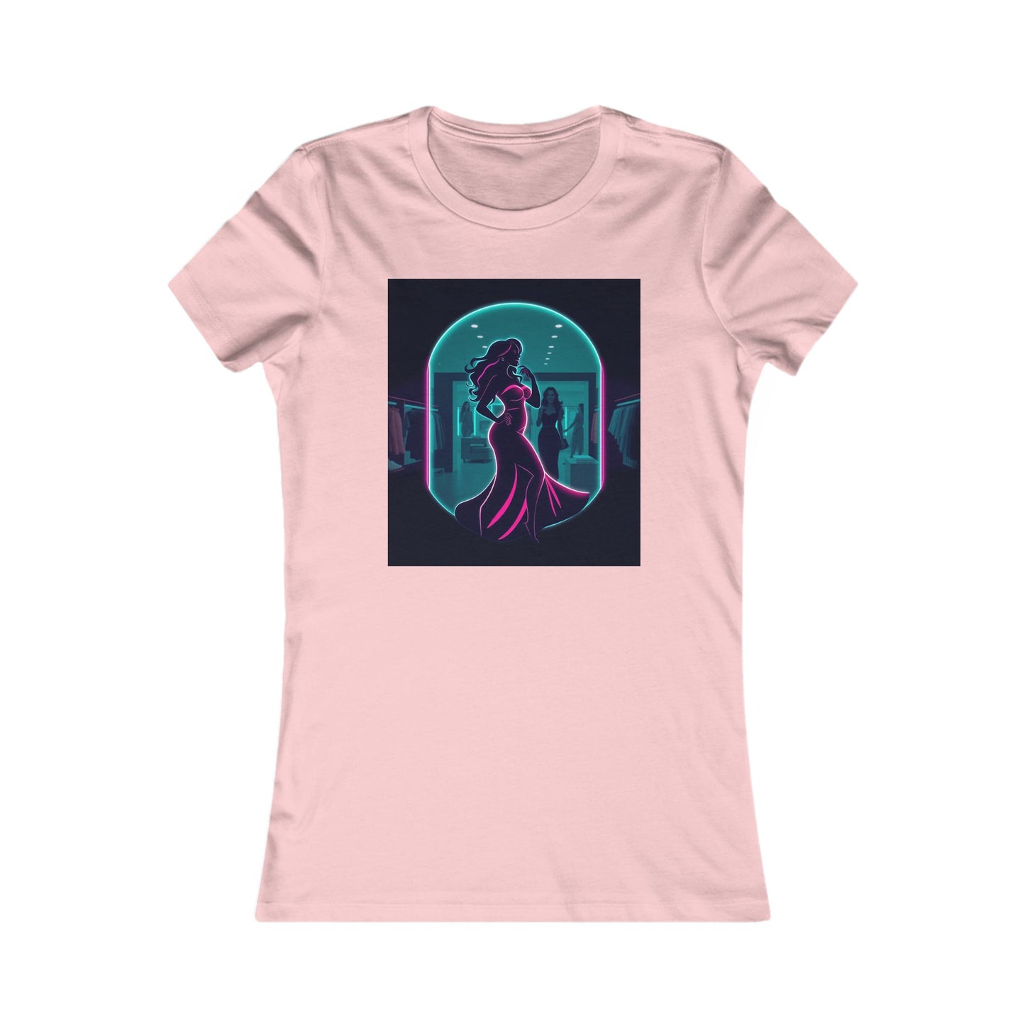 Retro Neon Femme Tee — Cyber City Silhouette & Diamond FBF Graphic