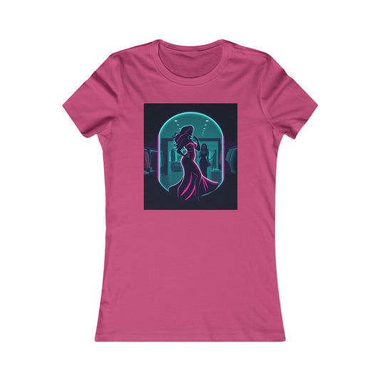 Retro Neon Femme Tee — Cyber City Silhouette & Diamond FBF Graphic