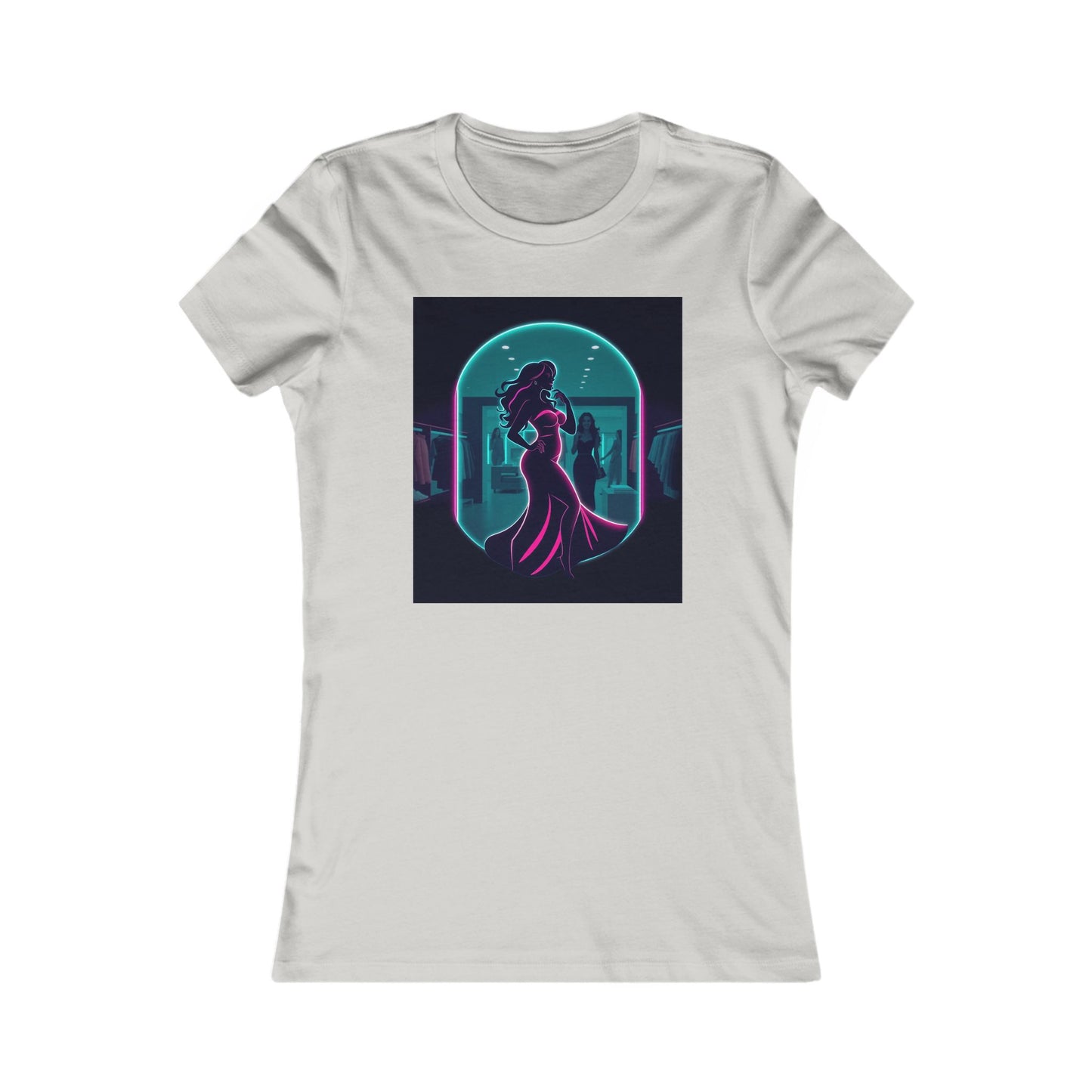 Retro Neon Femme Tee — Cyber City Silhouette & Diamond FBF Graphic