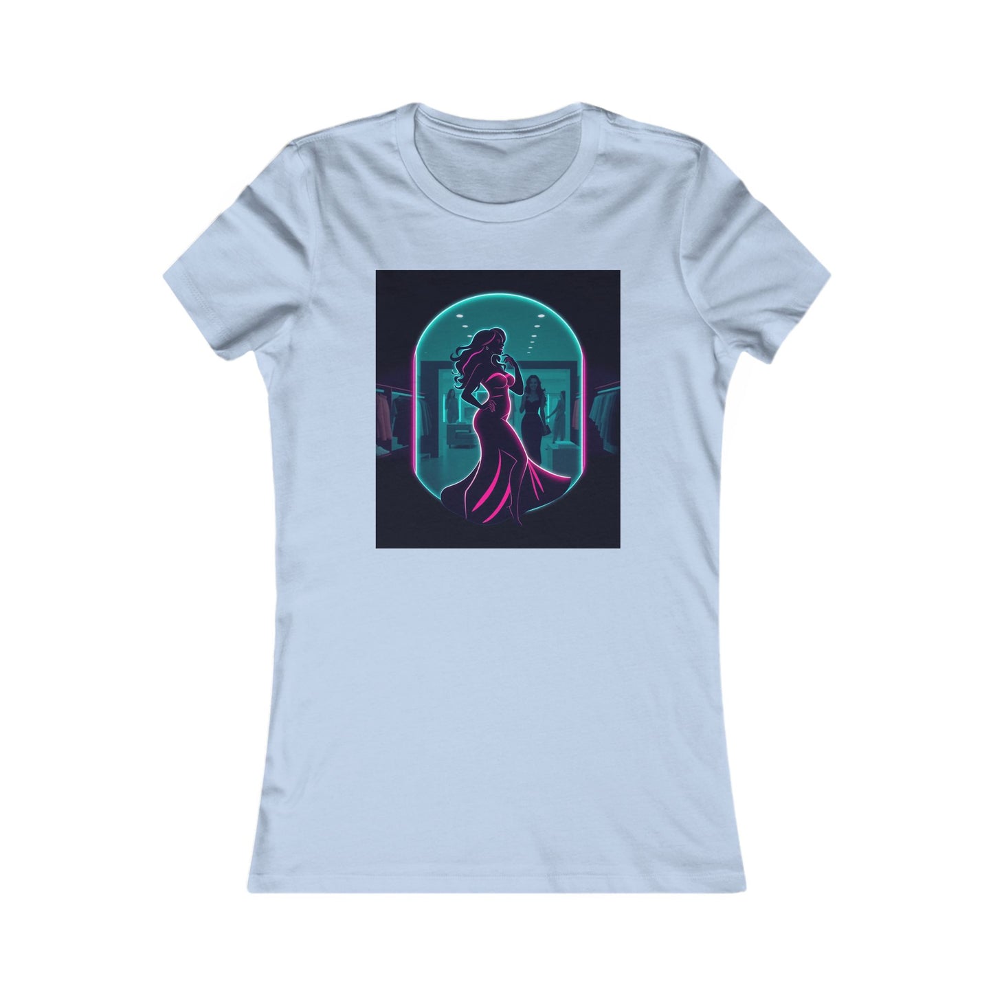 Retro Neon Femme Tee — Cyber City Silhouette & Diamond FBF Graphic