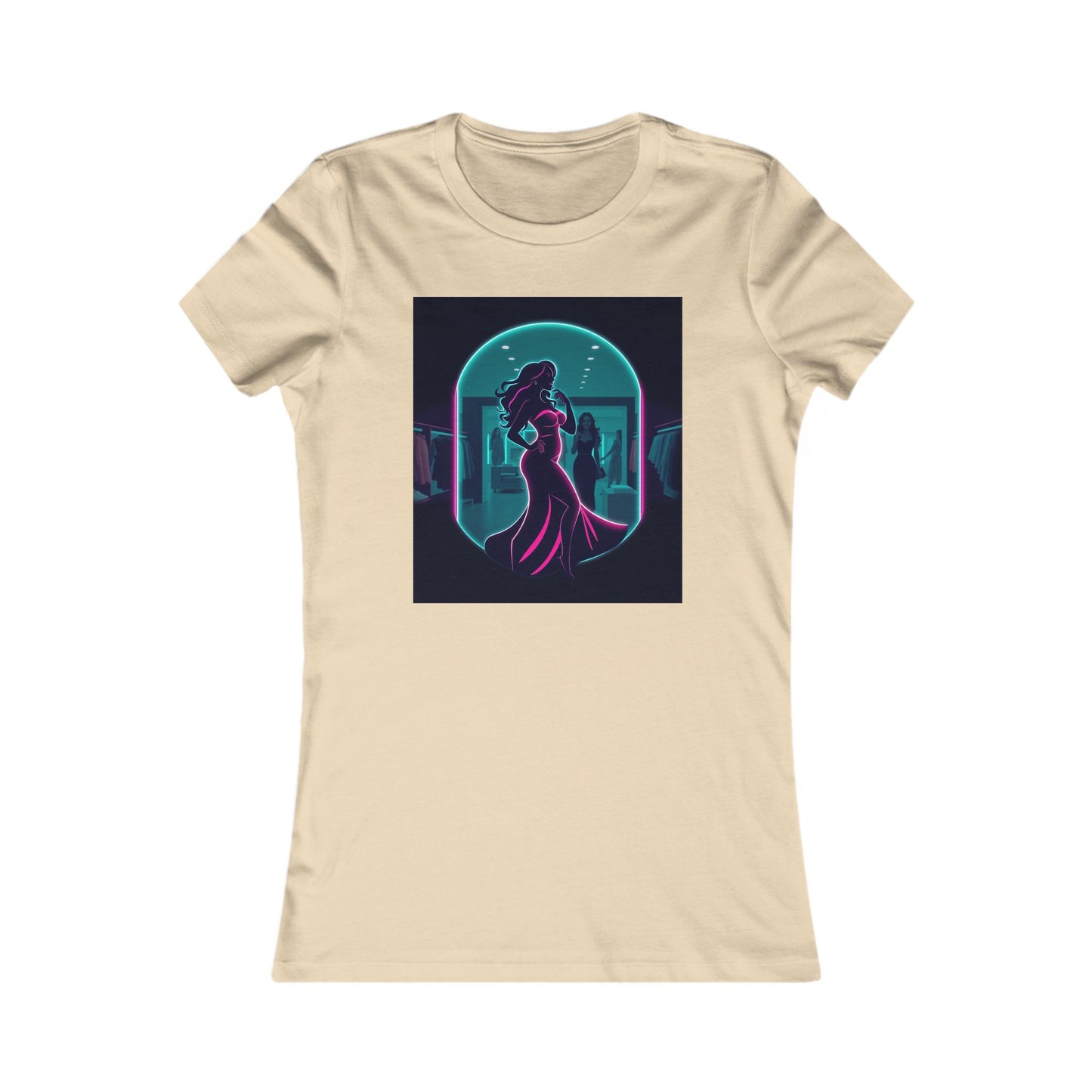 Retro Neon Femme Tee — Cyber City Silhouette & Diamond FBF Graphic