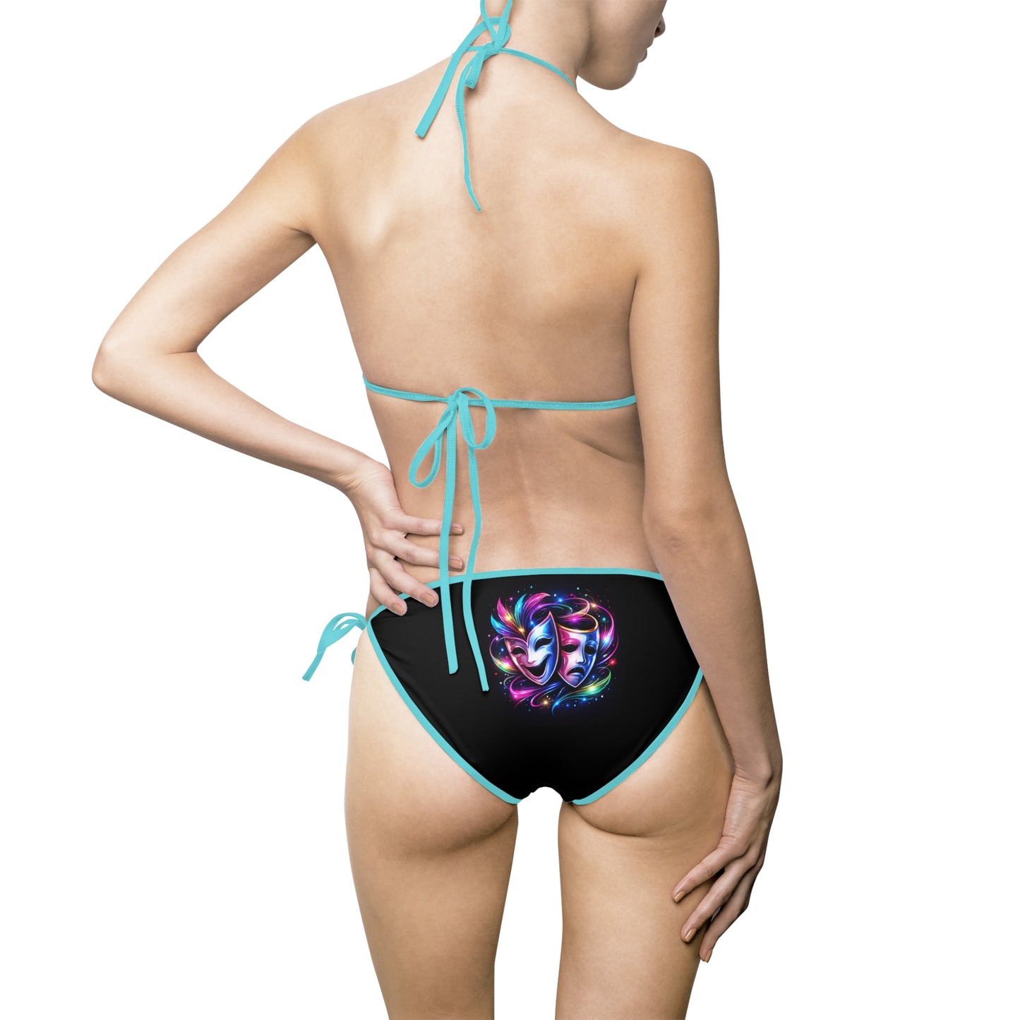 Neon Lotus Bikini — Mystical Floral Triangle Swimsuit