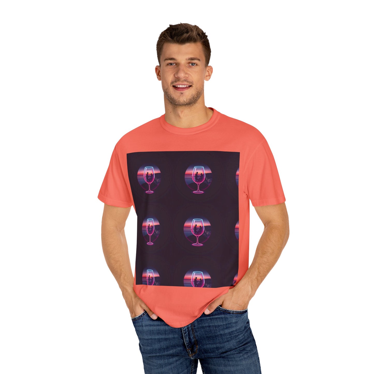Retro Sunset Glasses T-Shirt, Unisex Garment-Dyed Tee for Casual Wear, Vintage Aesthetic Shirt, Gift for Friends, Summer Vibes Tee, [...]