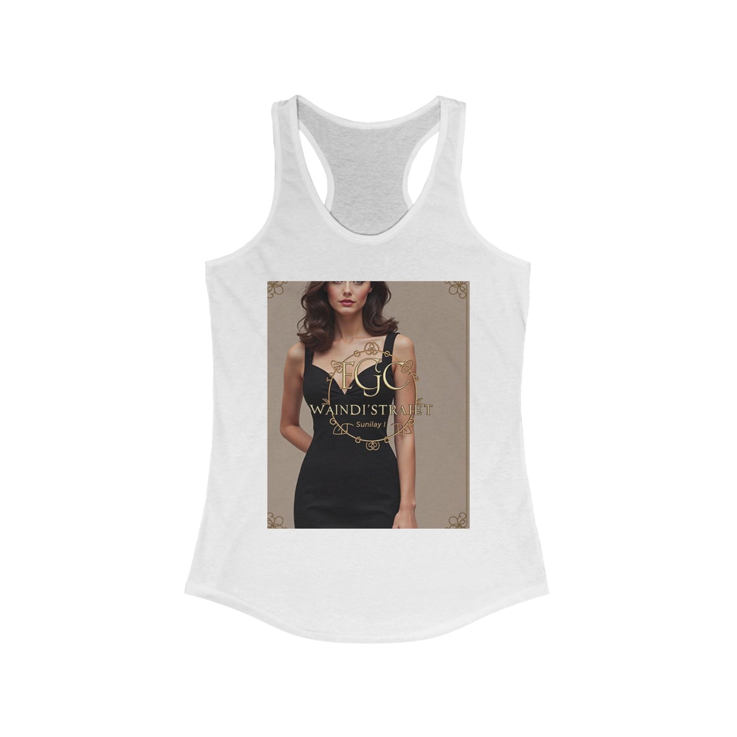 Elegant Women's Ideal Racerback Tank, Stylish Summer Top, Casual Wear, Gift for Her, Unique Fashion Statement