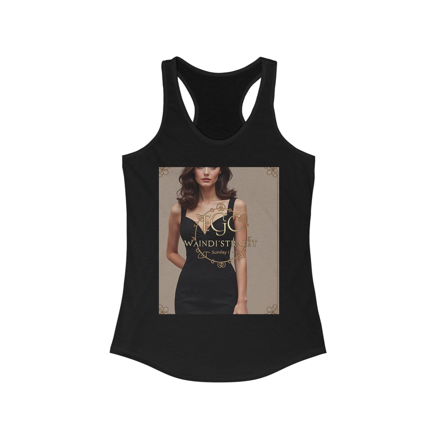 Elegant Women's Ideal Racerback Tank, Stylish Summer Top, Casual Wear, Gift for Her, Unique Fashion Statement