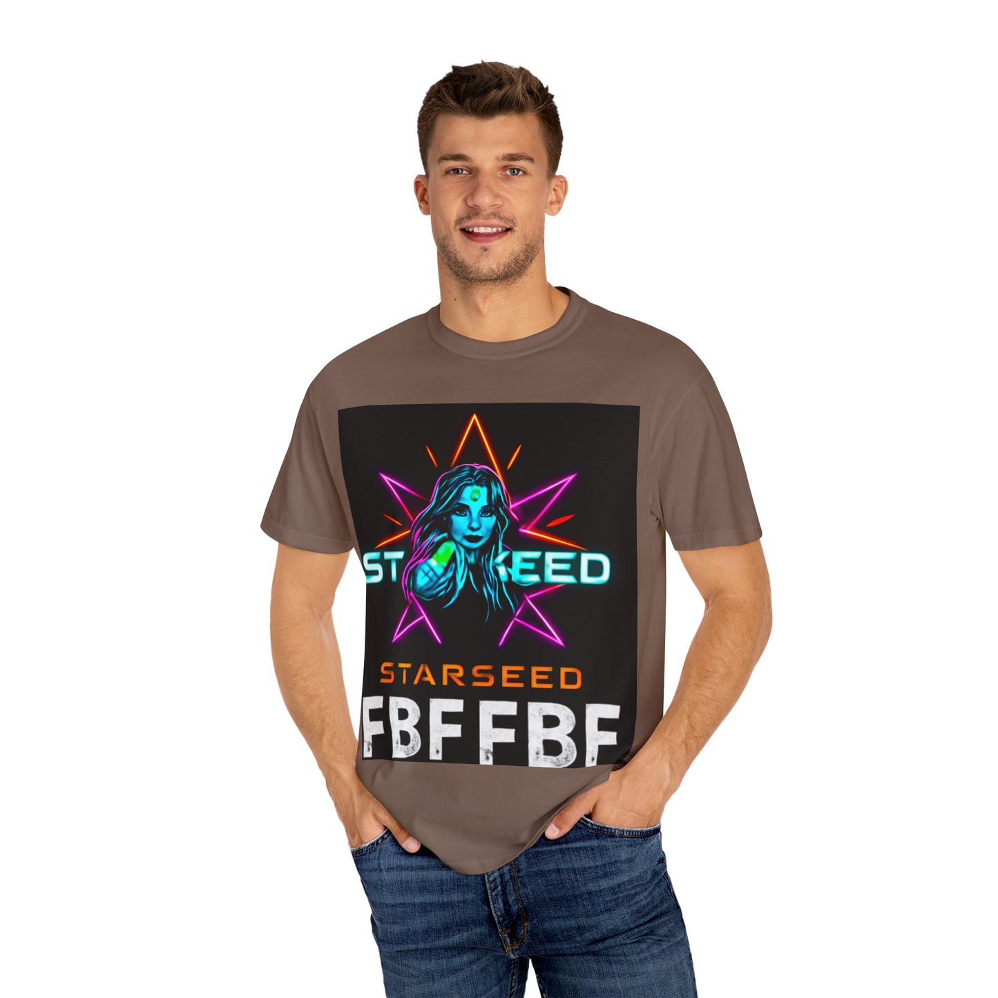 Neon Graphic T-Shirt - Starseed FBF Tee, Unisex Fashion, Cool Gift, Festival Wear, Retro Style, Casual Streetwear