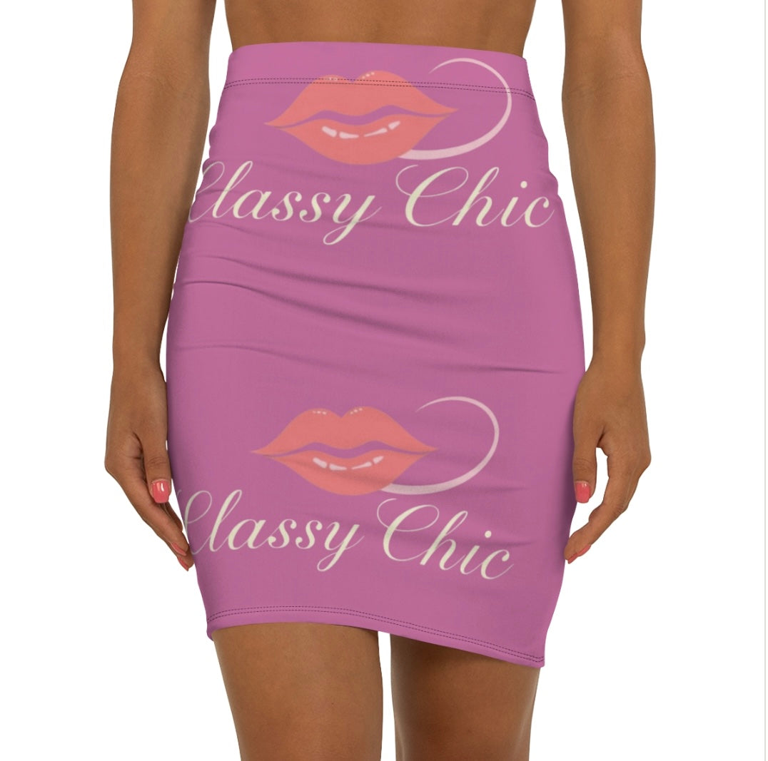 Chic Pink Pencil Skirt, Classy Fashion Skirt, Trendy Outfit, Elegant Night Out, Women's Clothing, Birthday Gift