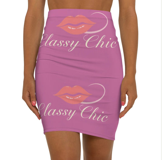 Chic Pink Pencil Skirt, Classy Fashion Skirt, Trendy Outfit, Elegant Night Out, Women's Clothing, Birthday Gift