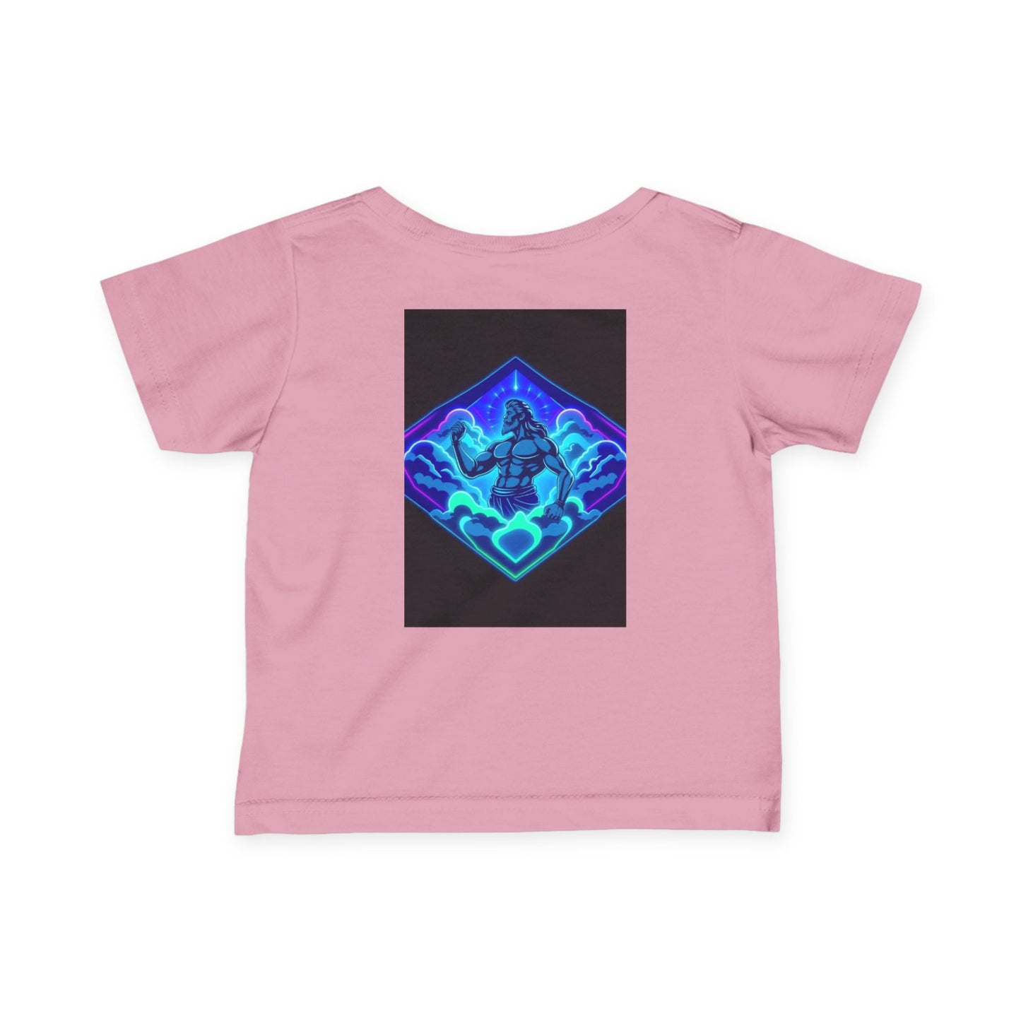 Infant Tee — "Alpha Is the Omega" Neon Christian Baby Shirt