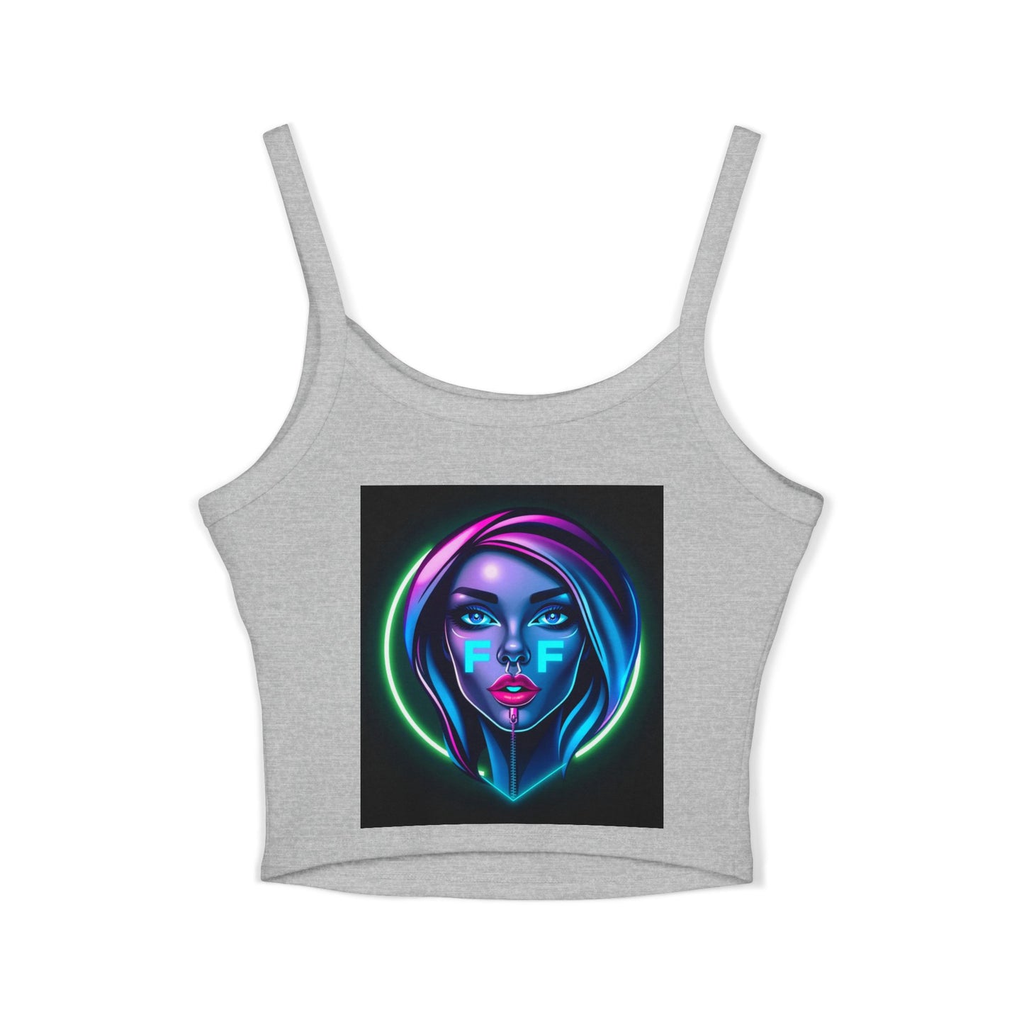 Women's Neon Graphic Tank Top - Perfect for Witches & Festival Lovers, Summer Fashion, Witchy Vibes, Occasions & Celebrations