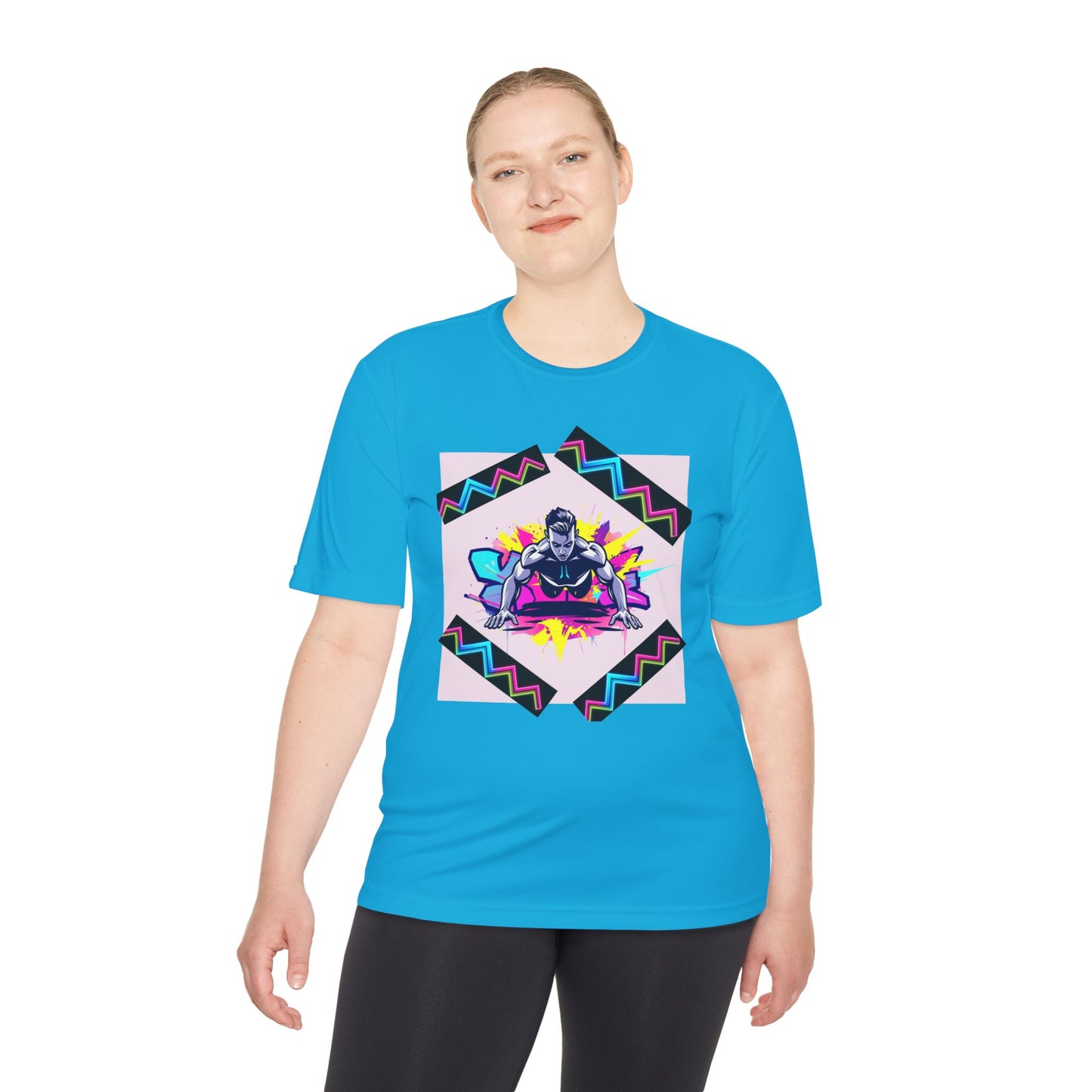 Vibrant Graphic Moisture Wicking Tee for Active Lifestyle