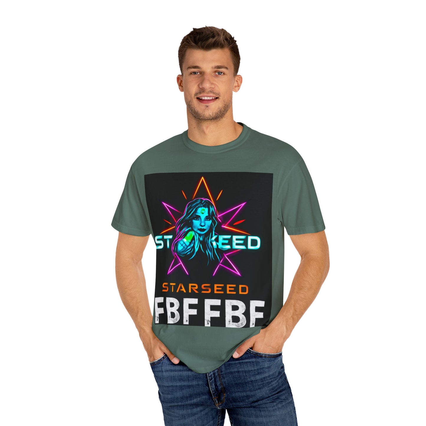 Neon Graphic T-Shirt - Starseed FBF Tee, Unisex Fashion, Cool Gift, Festival Wear, Retro Style, Casual Streetwear