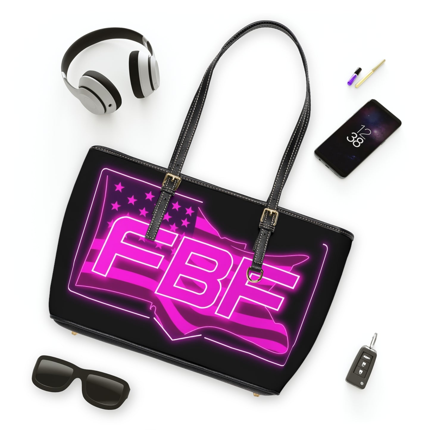 Vibrant PU Leather Shoulder Bag with Neon FBF Design, Stylish Tote for Daily Use, Perfect Gift for Fashion Lovers, Trendy Handbag, [...]