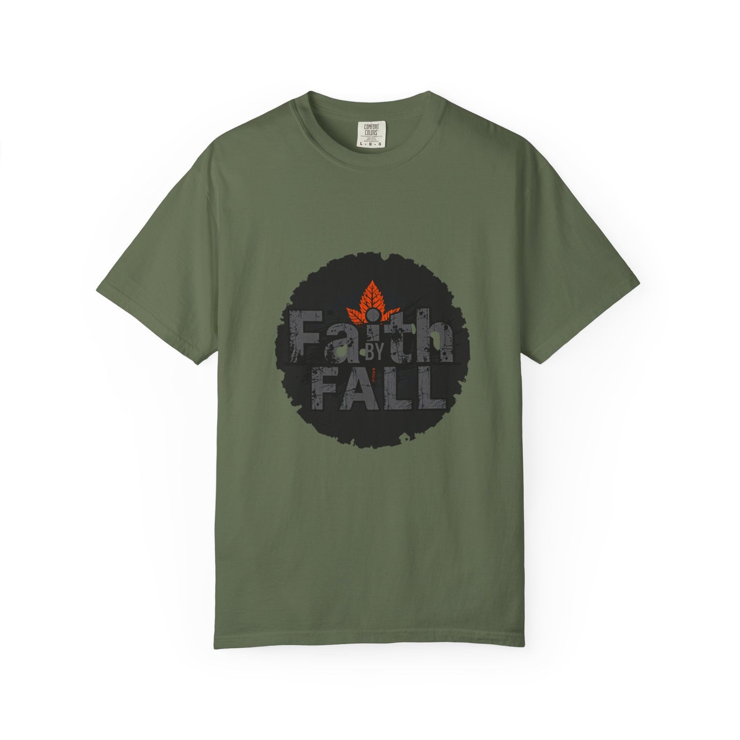 Faith by Fall Unisex Garment-Dyed T-Shirt, Cozy Casual Wear, Autumn Style Top, Inspirational Tee, Fall Fashion, Gift for Him/Her