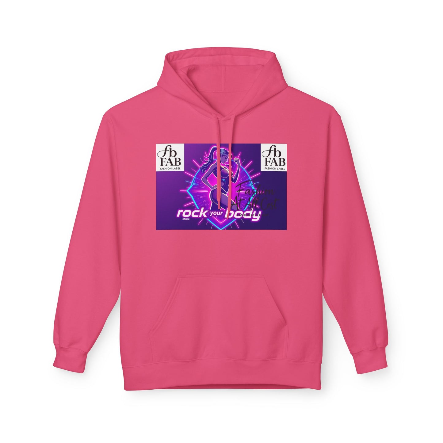Rock Your Body Fleece Hoodie | Unisex Midweight Hoodie, Cozy Sweatshirt, Unique Gift for Fitness Lovers, Casual Wear, Music Inspired Apparel