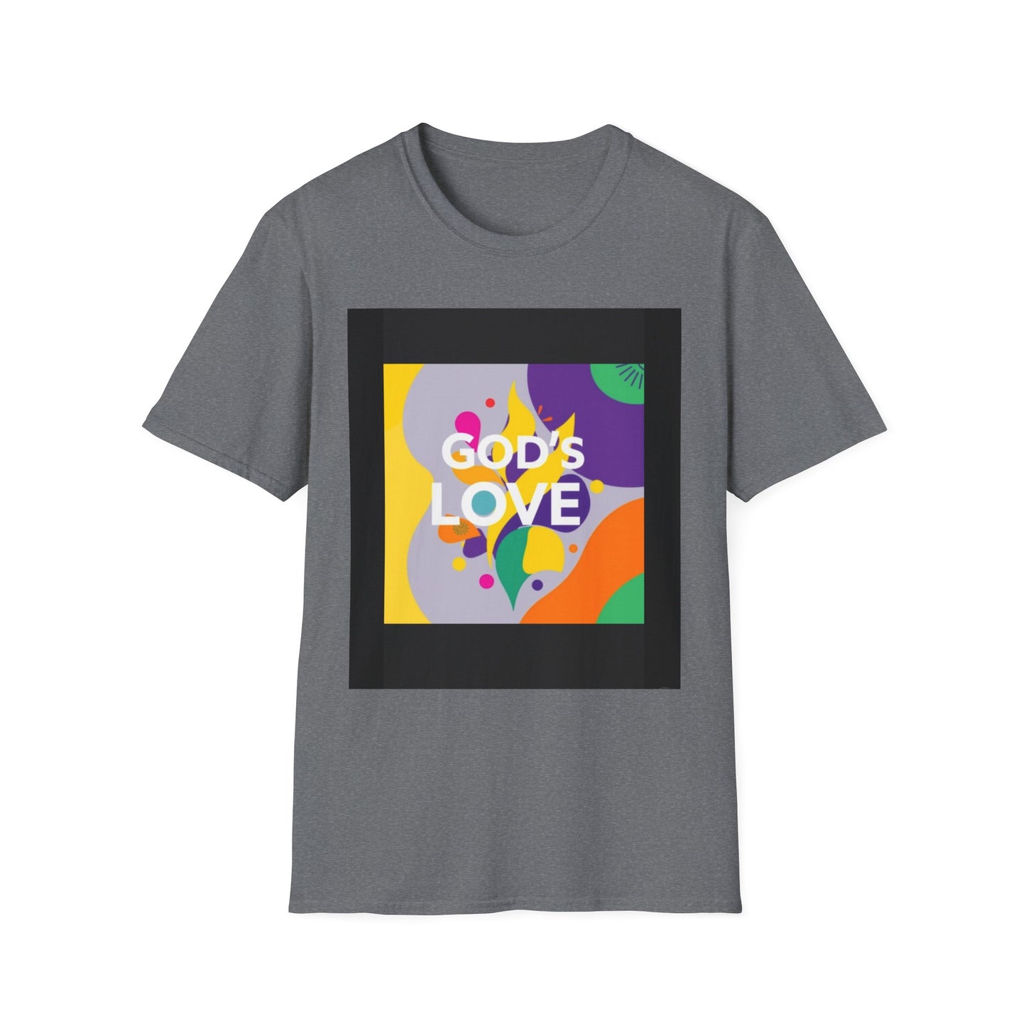 Unisex Softstyle T-Shirt with God's Love Design, Faith Shirt, Inspirational Tee, Christian Apparel, Gift for Believers, Everyday Wear
