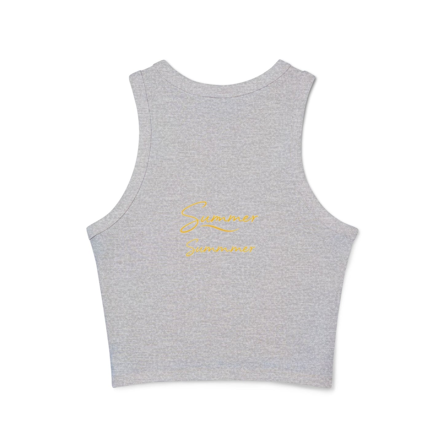 Women's Stylish Micro Rib Racer Tank Top - Summer Vibes, Living Life, Perfect for Festivals & Beach Days, Casual Wear, Gift Idea