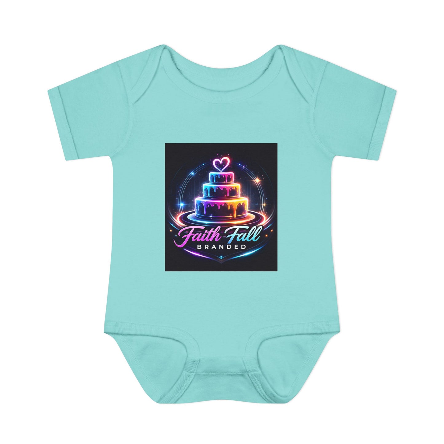 Infant Bodysuit — Neon Cake 'Faith, Fall, Brander' Baby Onesie