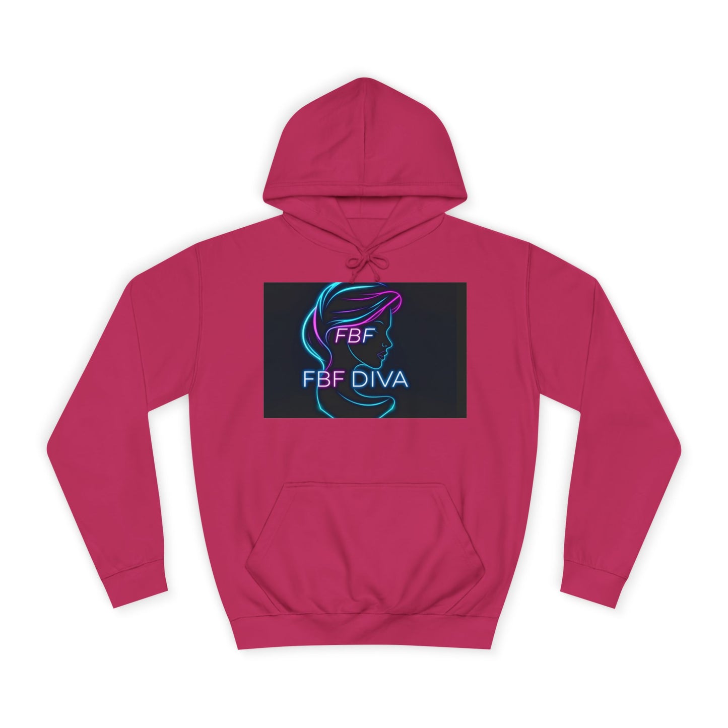Neon FBF College Hoodie, Unisex Streetwear, Stylish Campus Apparel, Cozy Gift for Students, Trendy College Wear, FBF Diva Hoodie