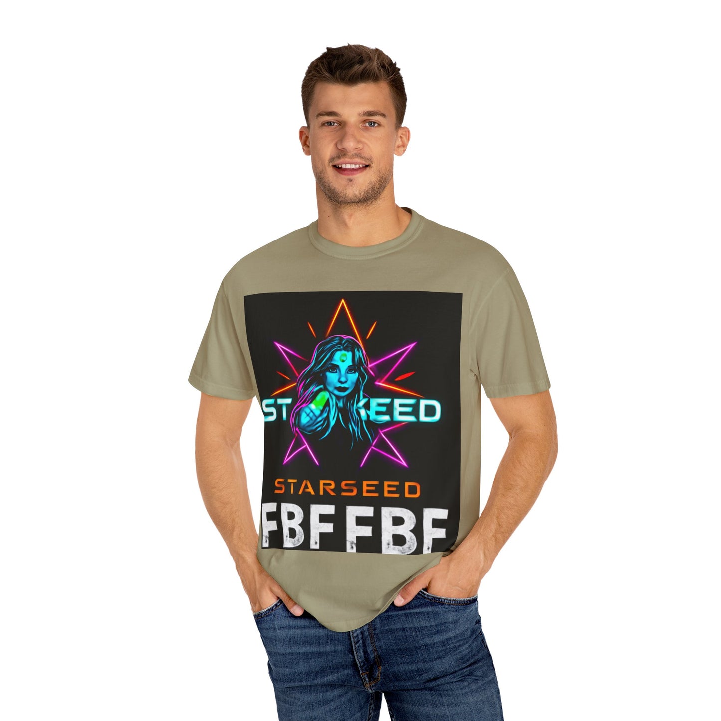 Neon Graphic T-Shirt - Starseed FBF Tee, Unisex Fashion, Cool Gift, Festival Wear, Retro Style, Casual Streetwear