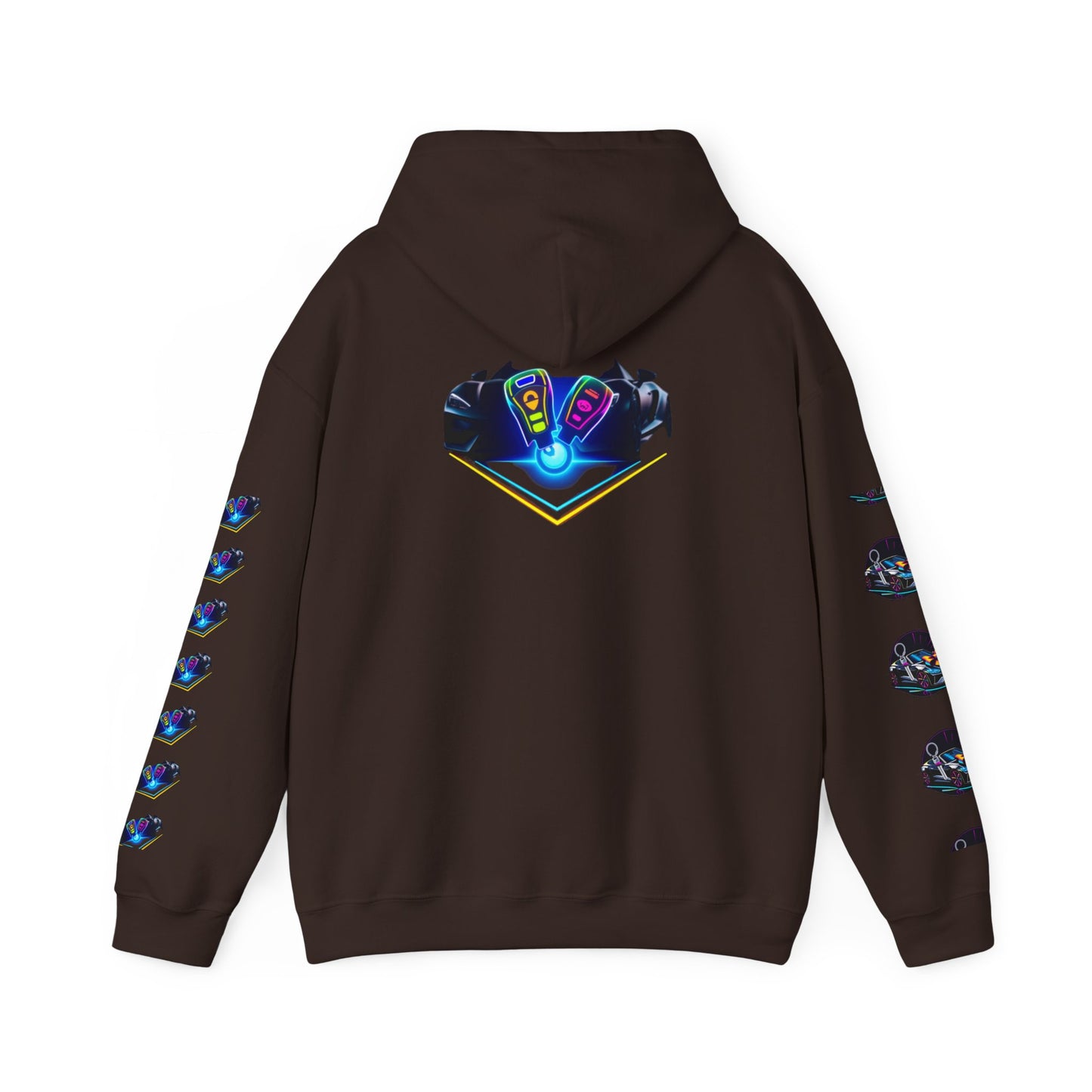 Stylish Unisex Heavy Blend™ Hoodie with Neon Design - Perfect for Winter Fashion & Casual Outings