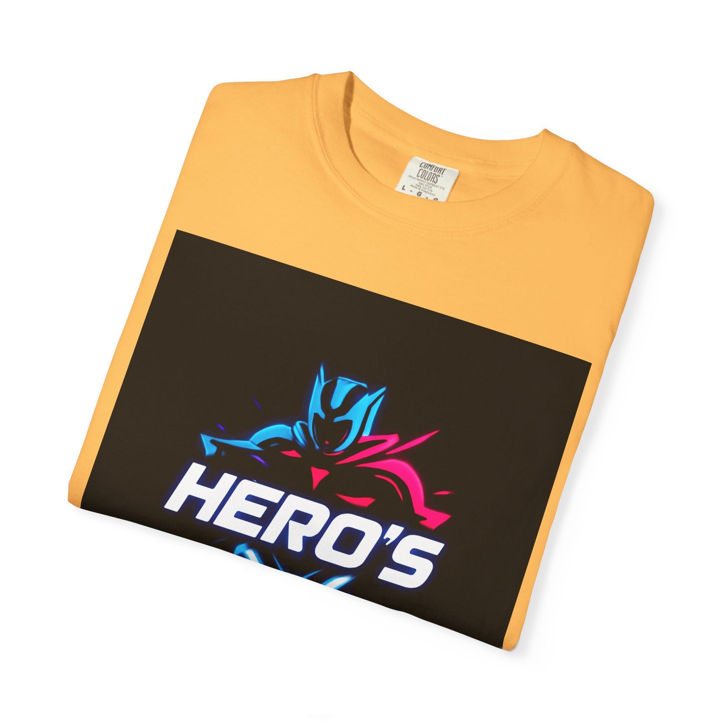 Hero's Unisex Garment-Dyed T-shirt, Casual Tee, Perfect for Gifting, Comic Fans, Hero Celebrations, Graphic Tee, Everyday Wear