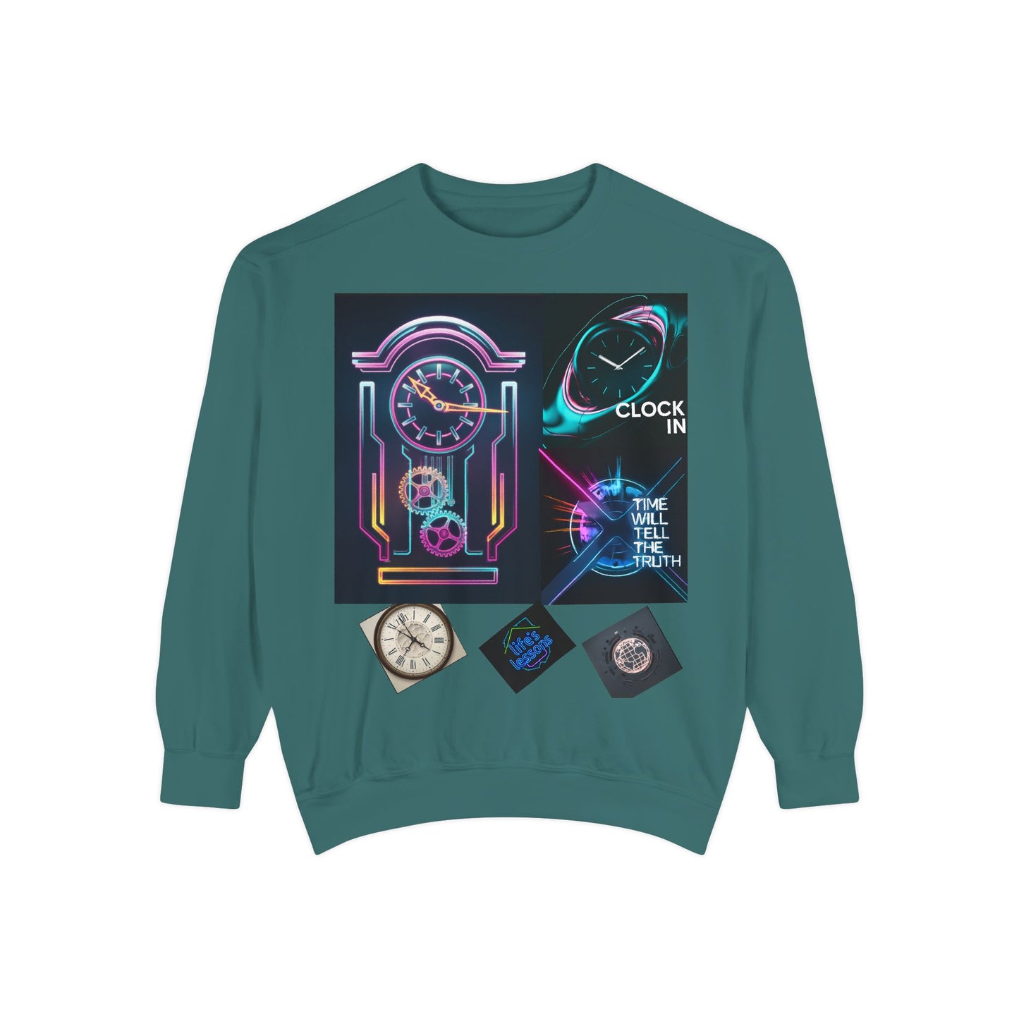 Retro Neon Clock Sweatshirt