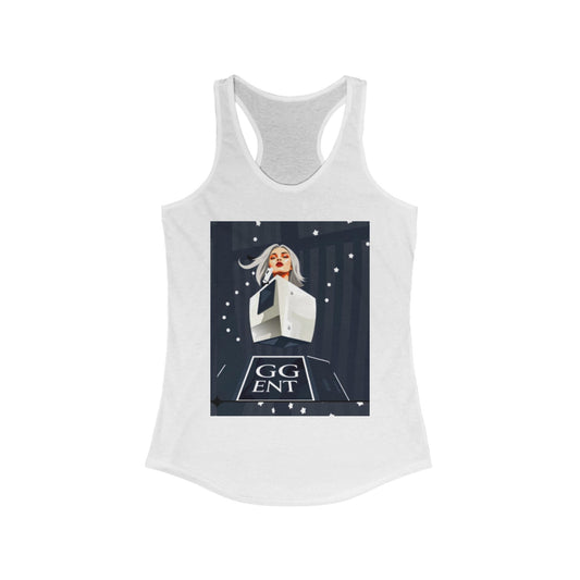 Glamorous Women's Racerback Tank Top, Fashionable Tee, Summer Fitness Apparel, Graphic Tank, Casual Wear, Gift for Her