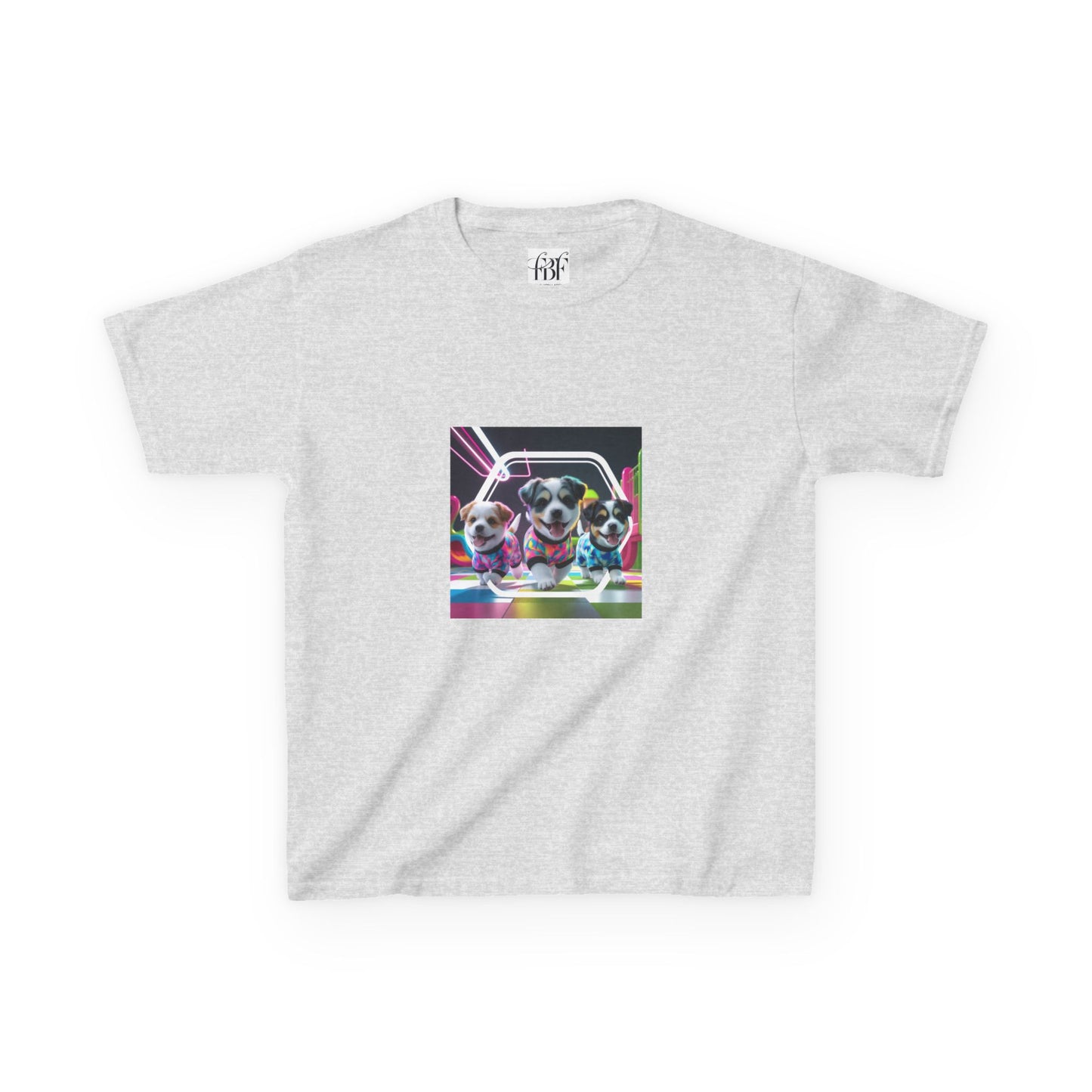 Colorful Dog-Themed Kids Tee - 'Unity Fun' Design