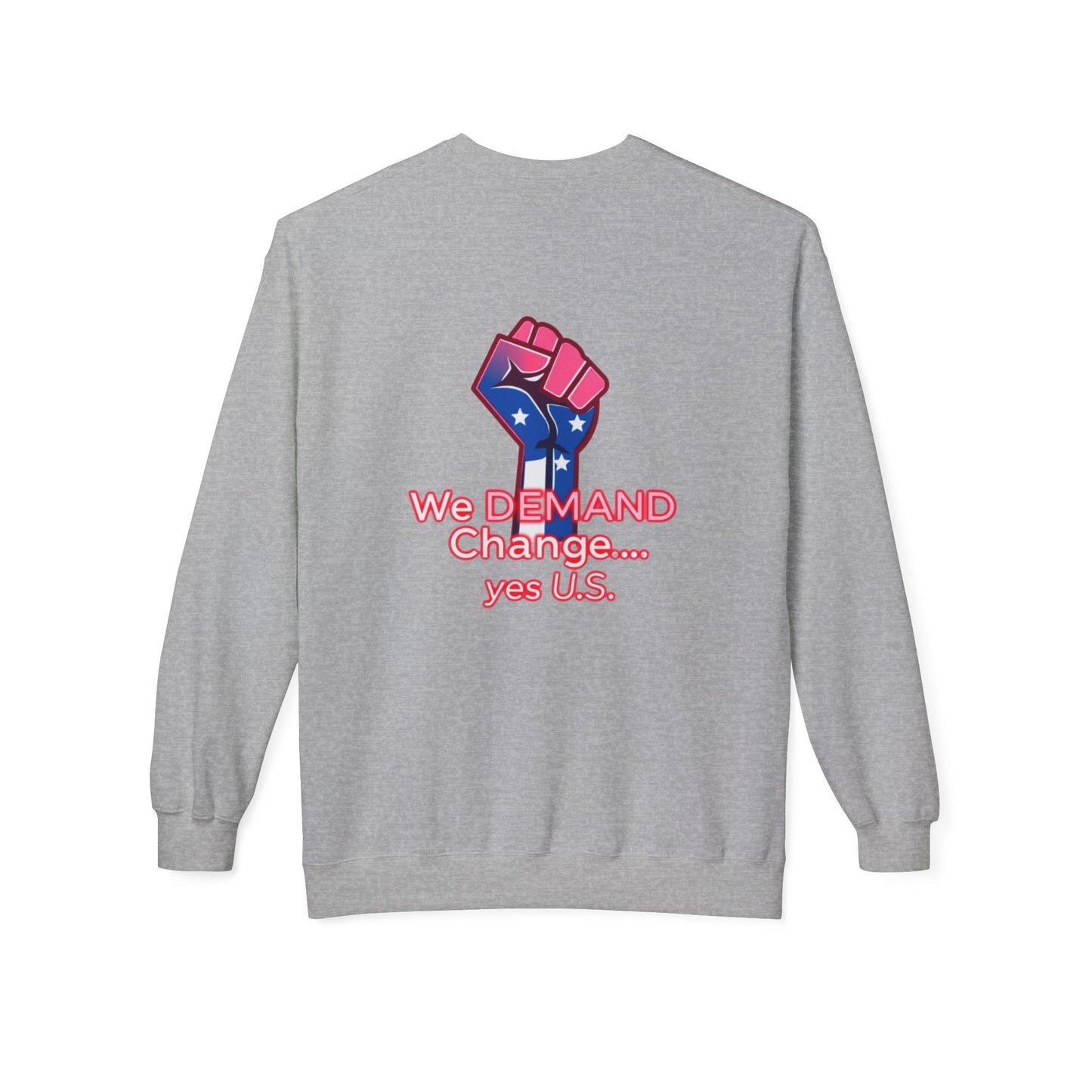 Empowered Message Crewneck Sweatshirt, Unisex Fleece, Activism Sweatshirt, Political Apparel, Comfortable Streetwear