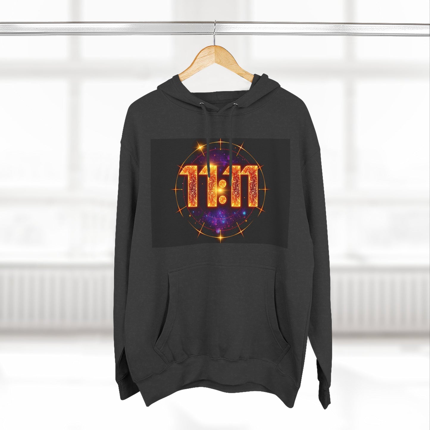 Fleece Hoodie with 11:11 & Superstar Birthrite Design, Cozy Sweatshirt for Spirituality, Affirmations, Astrology Gifts, Unisex Hoodie