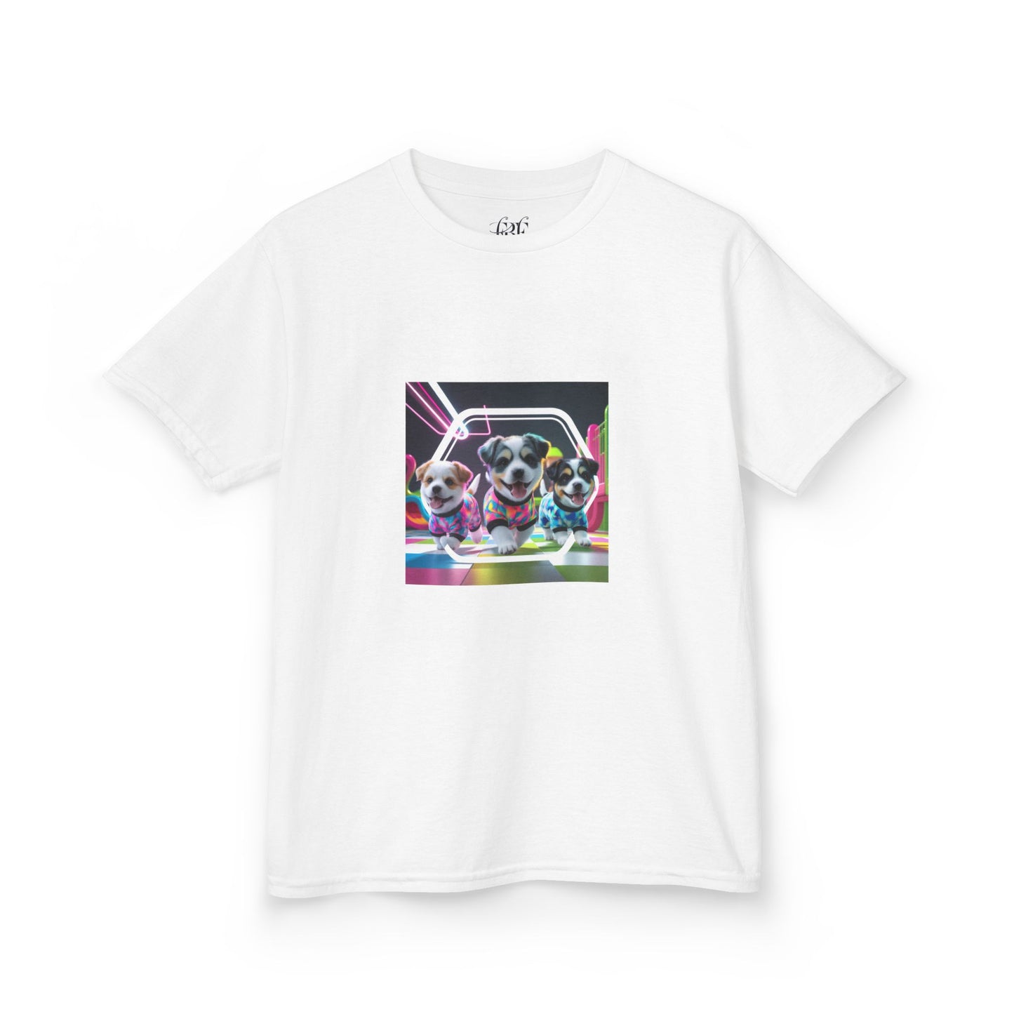 Colorful Dog-Themed Kids Tee - 'Unity Fun' Design
