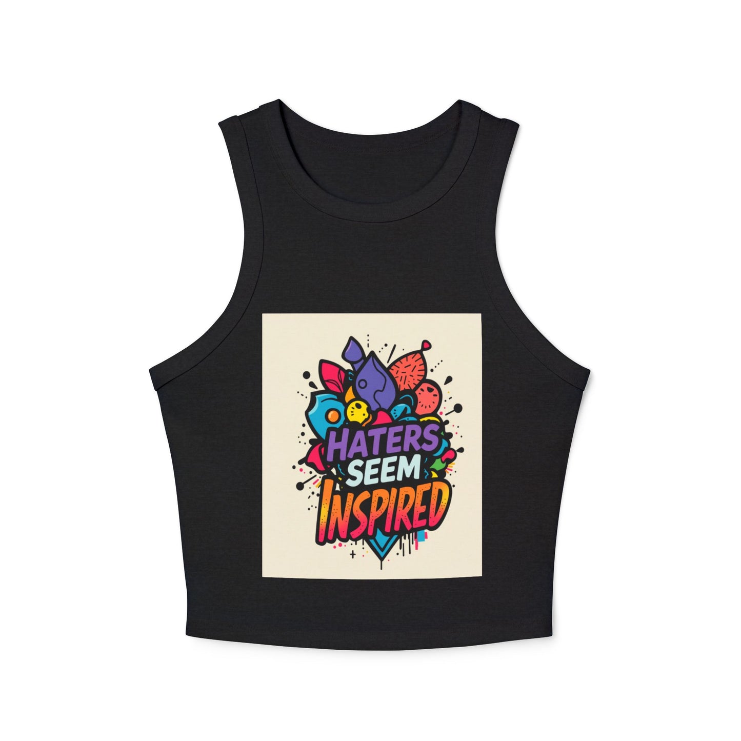 Inspirational Women's Micro Rib Racer Tank Top, Trendy Crop Top, Summer Style, Motivational Apparel, Gift for Her, Workout Gear