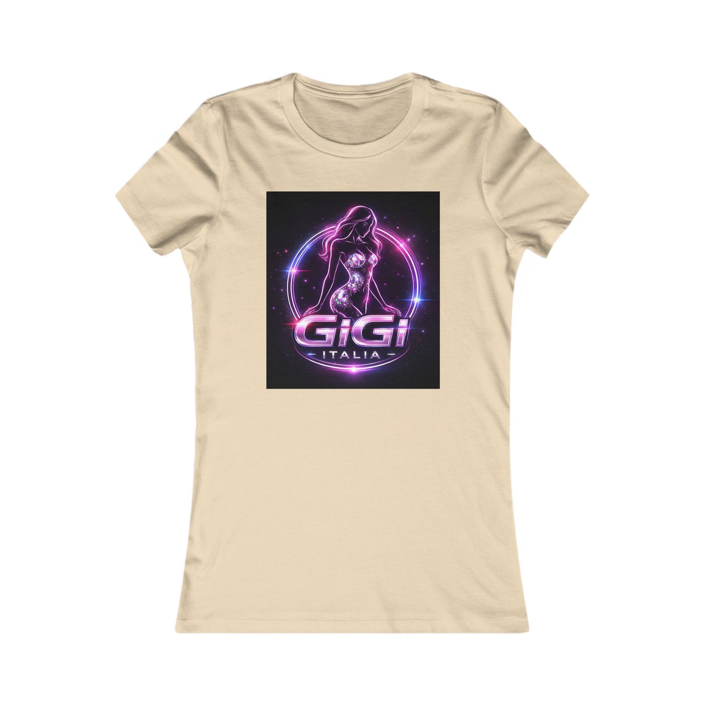 Women's Tee — 'GiGi Italia' Neon Silhouette Graphic Shirt