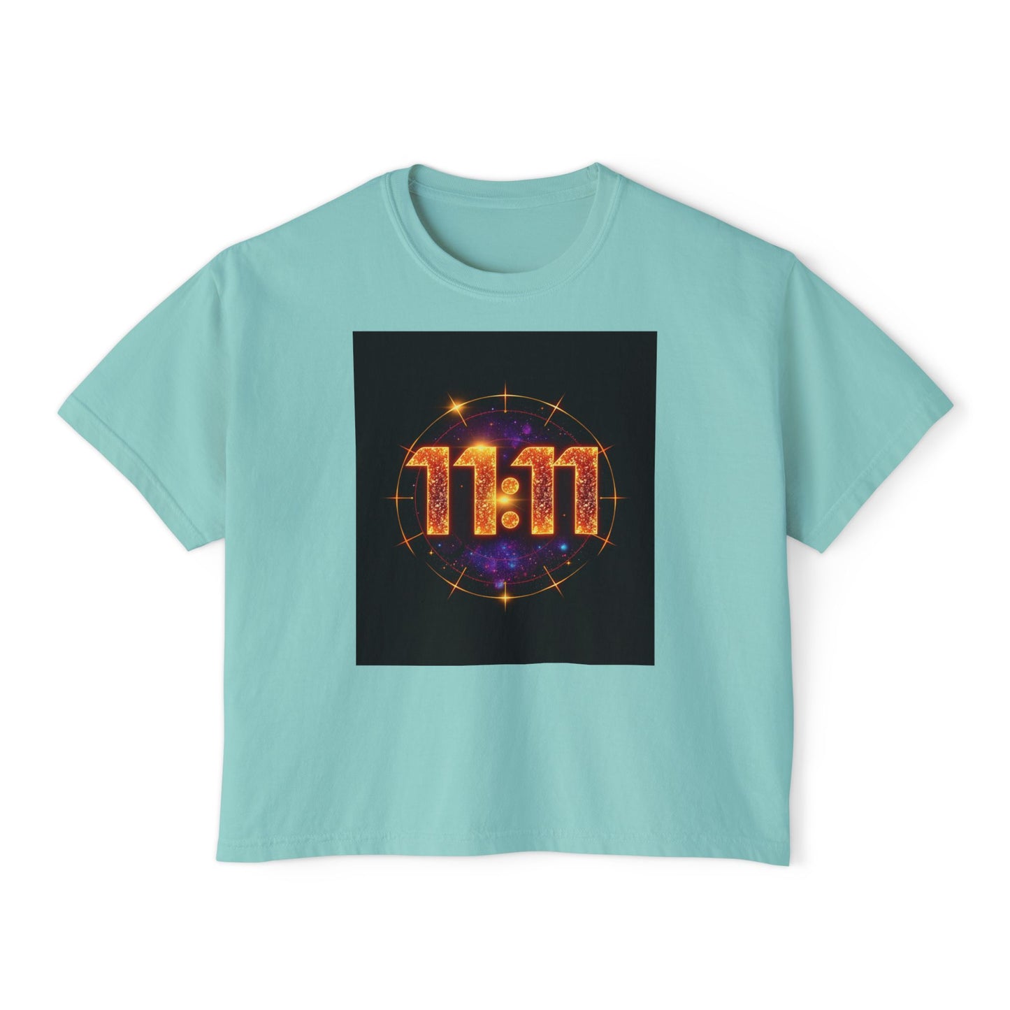 Cosmic 11:11 Women's Boxy Tee - Spiritual Vibes, Astrology Gift, Trendy Summer Tee, Comfortable Everyday Wear