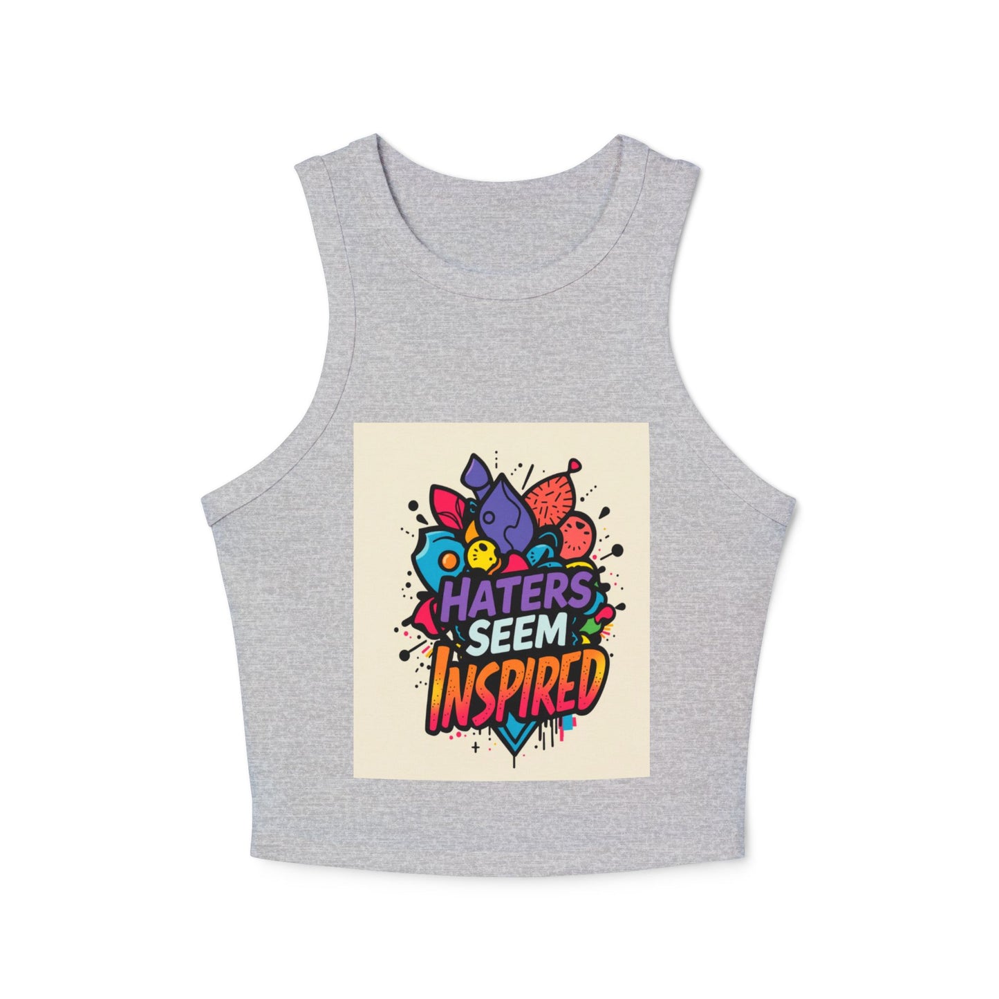 Inspirational Women's Micro Rib Racer Tank Top, Trendy Crop Top, Summer Style, Motivational Apparel, Gift for Her, Workout Gear