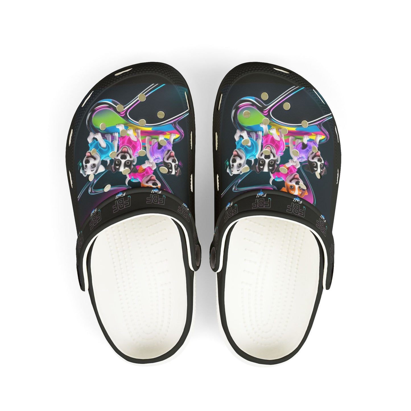 Fun Colorful Kid's EVA Foam Clogs with Neon Design