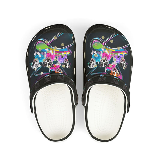 Fun Colorful Kid's EVA Foam Clogs with Neon Design