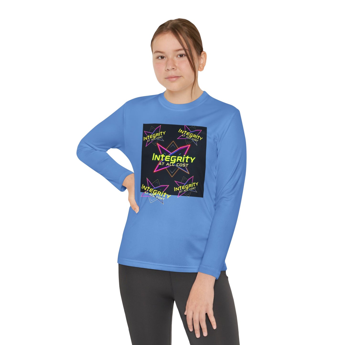 Integrity Youth Long Sleeve Tee, Cool Graphic Shirt, Motivational Apparel, Perfect for Sports, Birthday Gift