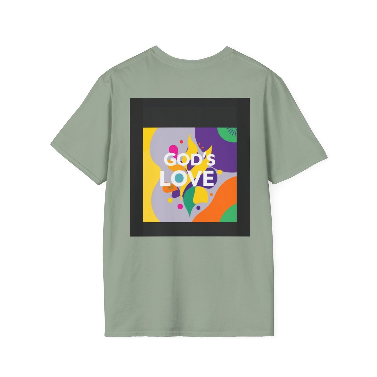 Unisex Softstyle T-Shirt with God's Love Design, Faith Shirt, Inspirational Tee, Christian Apparel, Gift for Believers, Everyday Wear