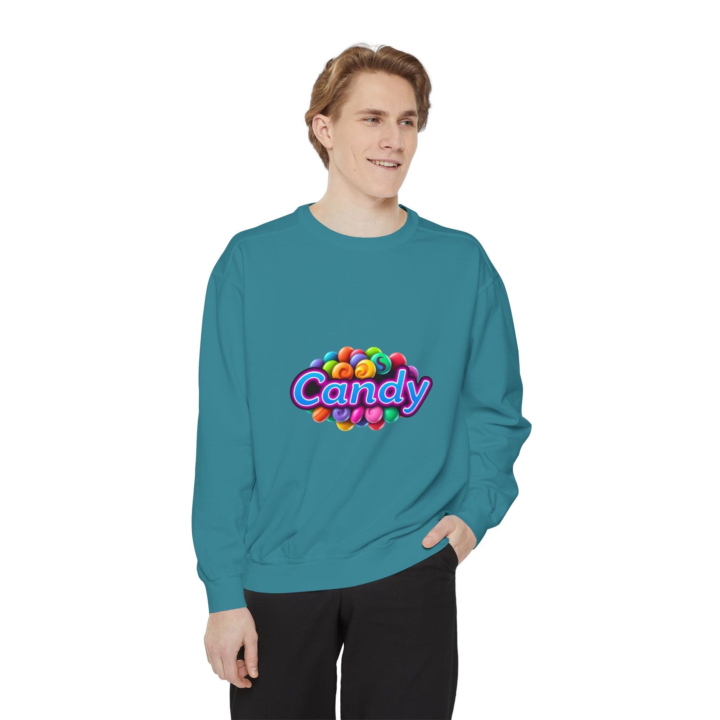 Candy-Themed Unisex Garment-Dyed Sweatshirt - Nostalgic Apparel for Sweet Lovers, Cozy Casual Wear, Gift for Candy Lovers, Colorful [...]