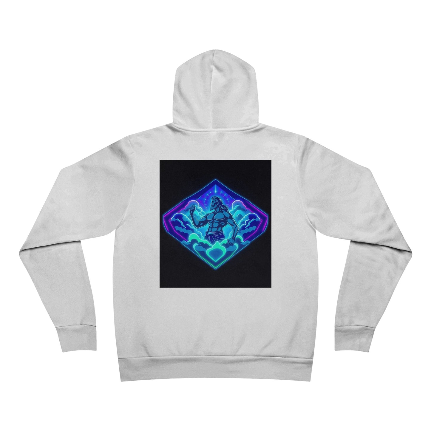 Neon Pride in God Hoodie — Colorful LGBTQ+ Heart & Hands Pullover