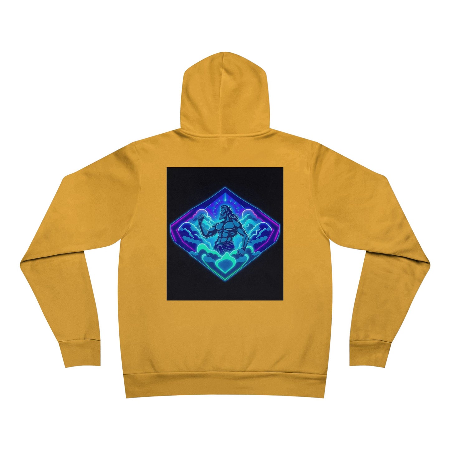 Neon Pride in God Hoodie — Colorful LGBTQ+ Heart & Hands Pullover