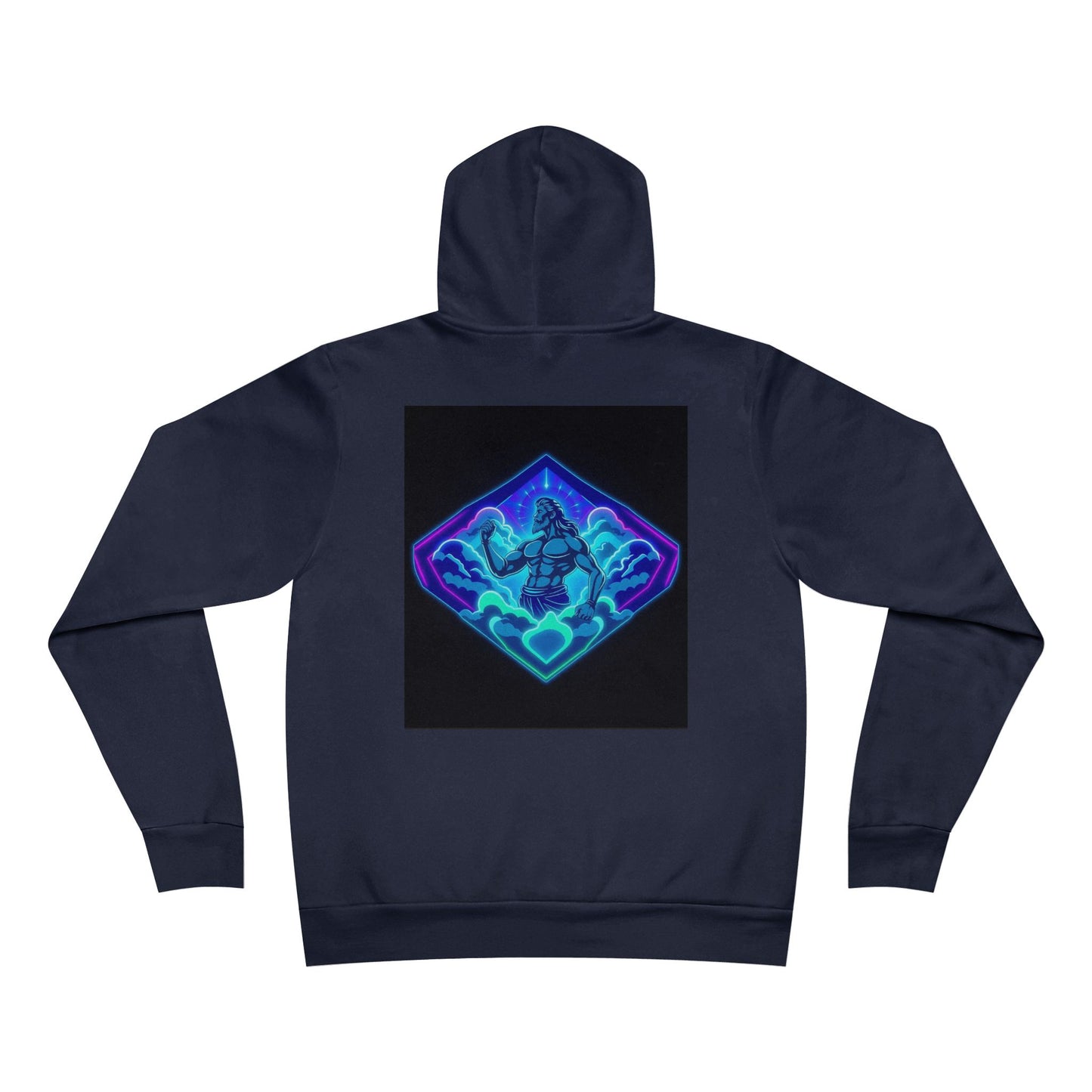 Neon Pride in God Hoodie — Colorful LGBTQ+ Heart & Hands Pullover