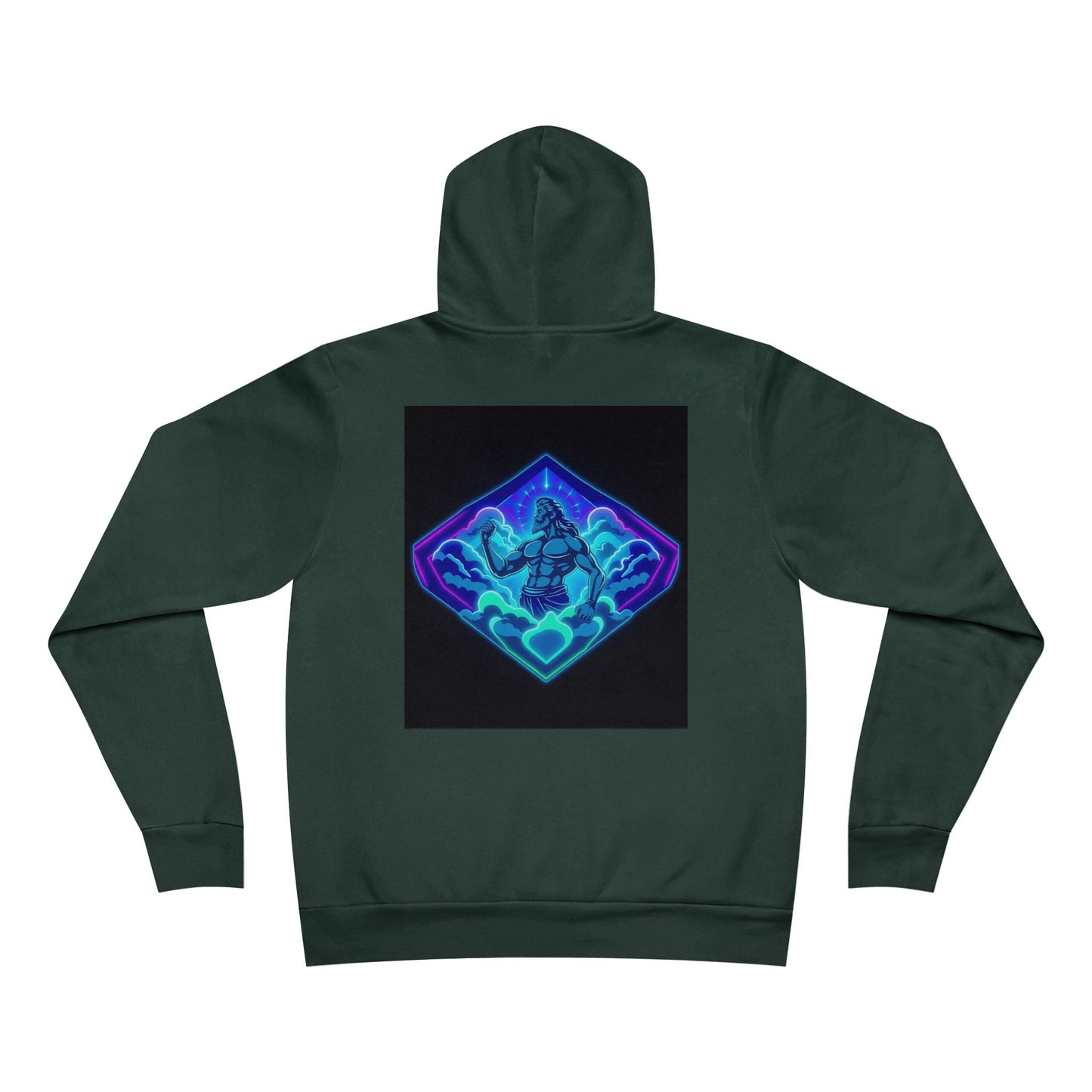 Neon Pride in God Hoodie — Colorful LGBTQ+ Heart & Hands Pullover