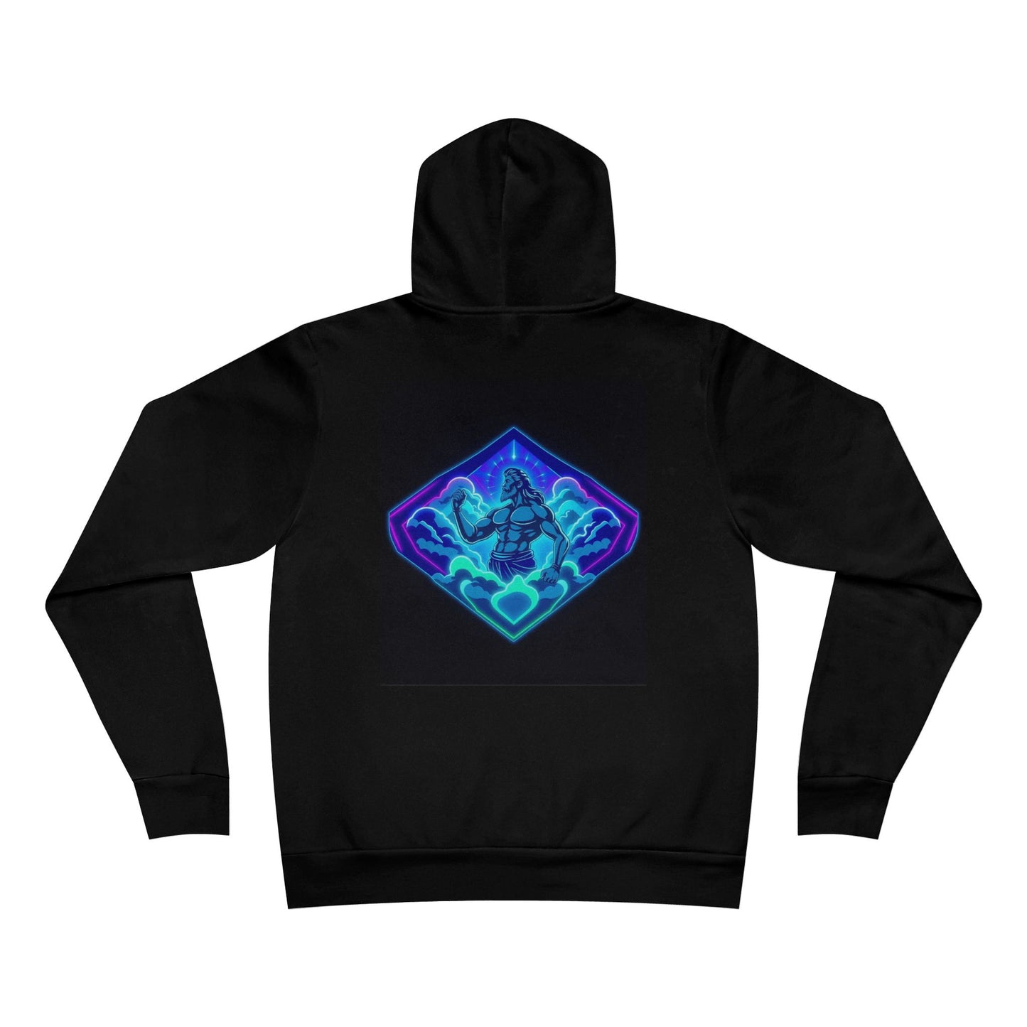 Neon Pride in God Hoodie — Colorful LGBTQ+ Heart & Hands Pullover