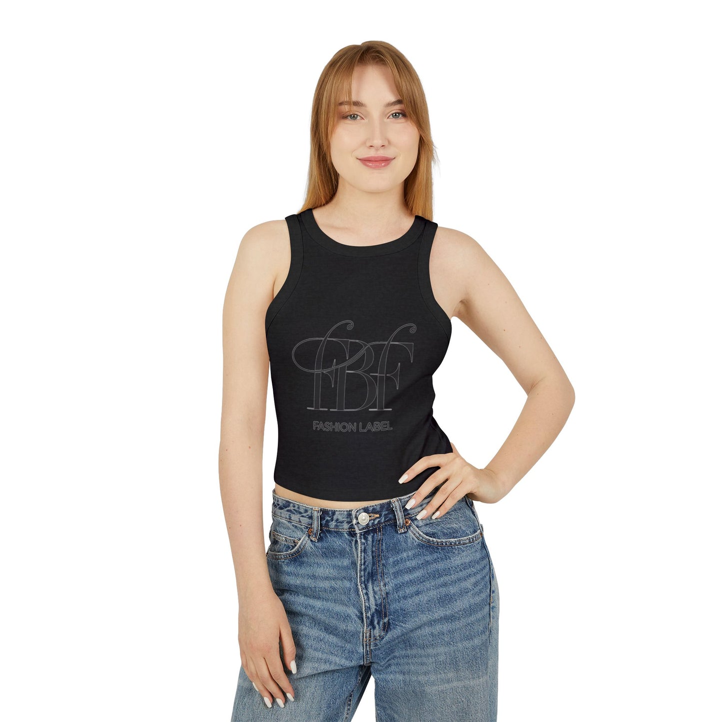 Chic Micro Rib Racer Tank Top, Summer Casual Top, Women's Fashion Tee, Workout Wear, Stylish Crop Top, Trendy Tank for Every Occasion
